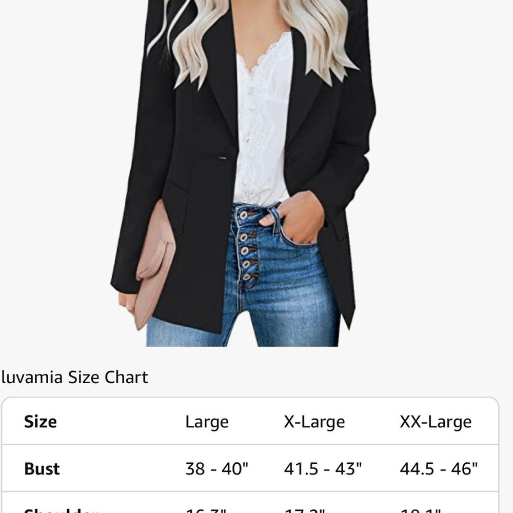 Classic Black Women's Suit Jacket - Picture 16 of 16